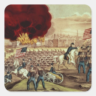 Die Gefangennahme von Atlanta durch die Quadratischer Aufkleber