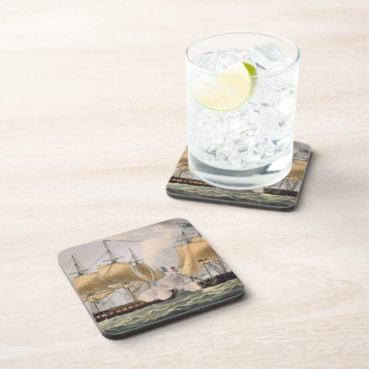 Die Gefangennahme von La Clorinde am 26. Februar Getränkeuntersetzer (Rechte Seite)