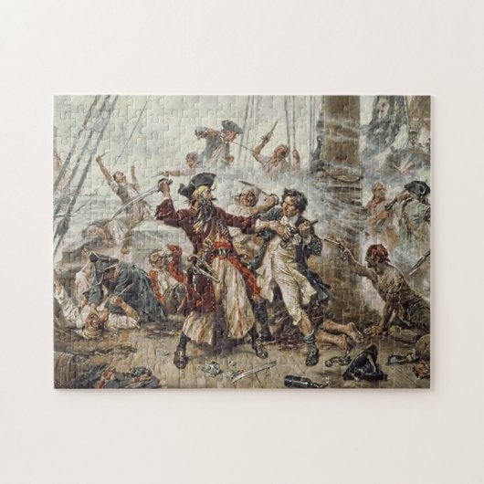 Die Gefangennahme von Schwarzbart das Piratenpuzzl Puzzle (Horizontal)