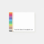 Die gefärbte Regenbogen-Zusammenstellung zeichnet Post-it Klebezettel (Vorderseite)