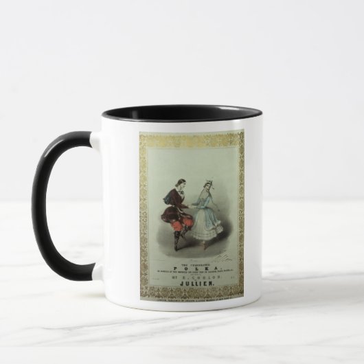 Die gefeierte Polka, Liedblatt, 1840 Tasse (Links)