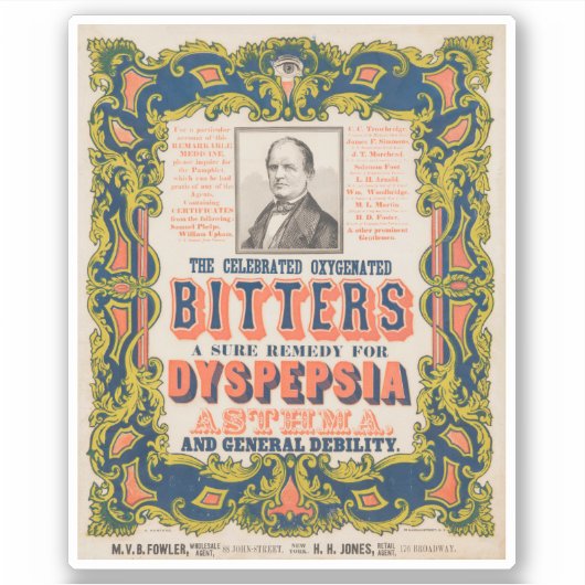 Die gefeierten Sauerstoff-Bitter Aufkleber (Vorderseite)