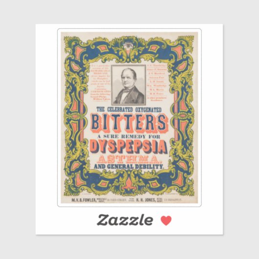 Die gefeierten Sauerstoff-Bitter Aufkleber (Blatt)