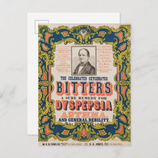 Die gefeierten Sauerstoff-Bitter Postkarte (Vorne/Hinten)