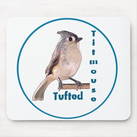 Die gefiederte Titmouse Mousepad (Vorne)