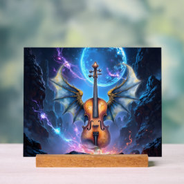 Die geflügelte Violine der mondbeschienenen Reiche Acrylschild