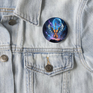 Die geflügelte Violine der mondbeschienenen Reiche Button