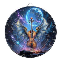 Die geflügelte Violine der mondbeschienenen Reiche Dartscheibe