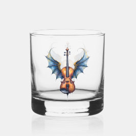 Die geflügelte Violine der mondbeschienenen Reiche Whiskyglas