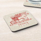 Die geflügelten Venezianischen Löwen Getränkeuntersetzer (Linke Seite)