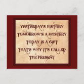 Die Gegenwart Postkarte (Vorderseite)