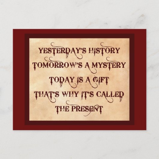 Die Gegenwart Postkarte (Vorderseite)