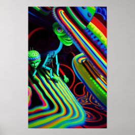 Die Geheime Geburtstagspartei Ken zeigt Surrealism Poster