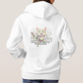 Die geheime Identität der Katze als Superheld des Hoodie (Rückseite)