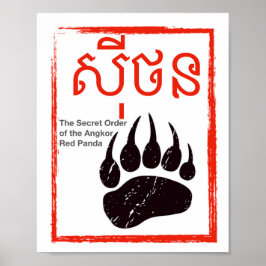 Die geheime Ordnung des Angkor Red Panda Logos Poster