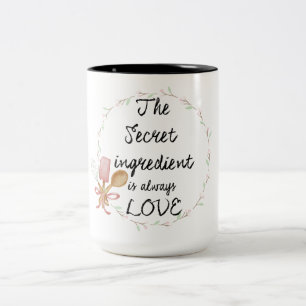 Die geheime Zutat ist immer Liebe Zweifarbige Tasse