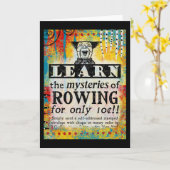 Die Geheimnisse des Ruderns - Funny Vintage Ad Karte (Gelbe Blume)