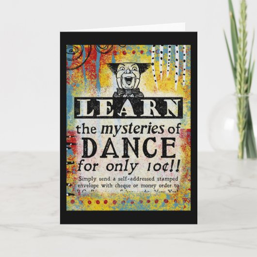 Die Geheimnisse des Tanzes - Funny Vintage Ad Karte (Vorderseite)