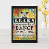 Die Geheimnisse des Tanzes - Funny Vintage Ad Karte (Gelbe Blume)