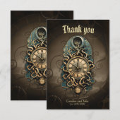 Die geheimnisvolle Steampunkbewegung Dankeskarte (Vorne/Hinten)
