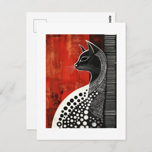 Die geheimnisvollen Abenteuer der Noir Cat Postkarte (Vorne/Hinten)