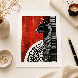 Die geheimnisvollen Abenteuer der Noir Cat Postkarte