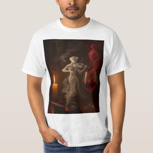 Die Geigerin und der Geist des Weines T-Shirt (Vorderseite)