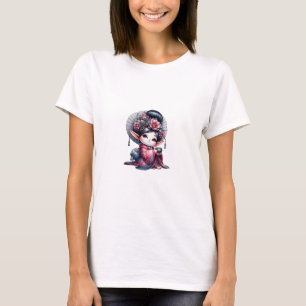 Die Geisha Gnome Illustration T-Shirt