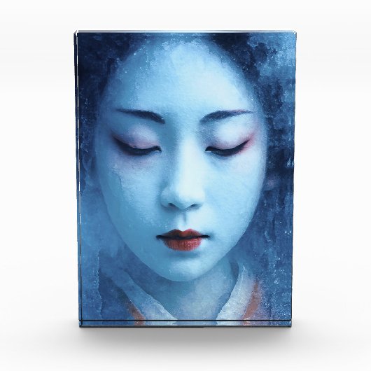 Die Geisha im Eis - Expressiv Fotoblock (Vorderseite)
