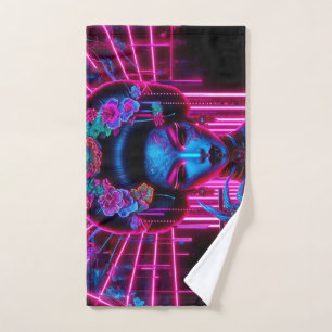 Die Geisha-Neon Handtuch
