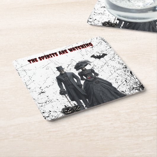 Die Geister sehen gotisches Halloween-Party Rechteckiger Pappuntersetzer (angewinkelt)