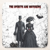 Die Geister sehen gotisches Halloween-Party Rechteckiger Pappuntersetzer (Vorderseite)