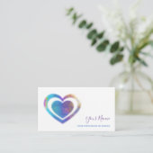 Die geistige Gesundheit von Regenbogenherzen coach Visitenkarte (Stehend Vorderseite)