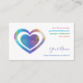 Die geistige Gesundheit von Regenbogenherzen coach Visitenkarte (Rückseite)