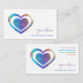Die geistige Gesundheit von Regenbogenherzen coach Visitenkarte (Vorne/Hinten)