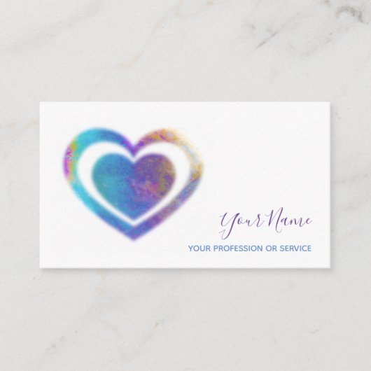 Die geistige Gesundheit von Regenbogenherzen coach Visitenkarte (Vorderseite)