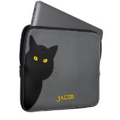 Die gelbe Augen, schwarze Katze, die dich persönli Laptopschutzhülle (Vorne Rechts)