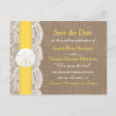 Die Gelbe Dollar-Kollektion Save the Date Ankündigungspostkarte (Vorderseite)