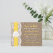 Die Gelbe Dollar-Kollektion Save the Date Ankündigungspostkarte (Stehend Vorderseite)