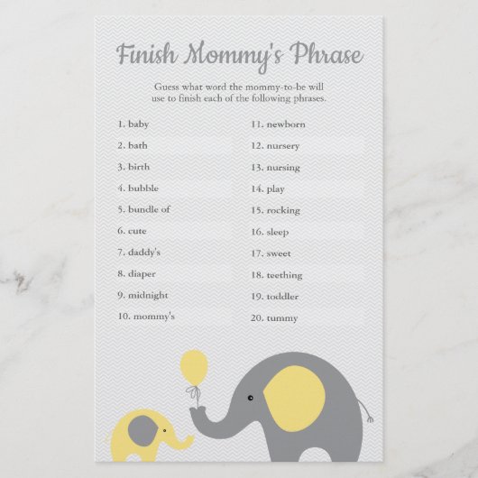 Die gelbe Elefant Babydusche schließt Mommy's Phra Flyer (Vorne)