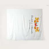 Die gelbe Herbstkulisse Hintergrund der Hochzeit i Wandteppich (Vorderseite (Horizontal))