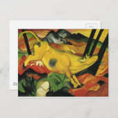 Die gelbe Kuh von Franz Marc Postkarte (Vorne/Hinten)