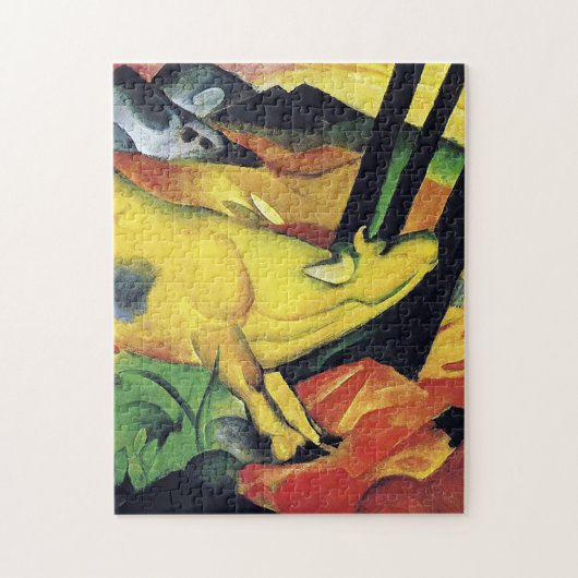 Die gelbe Kuh von Franz Marc Puzzle (Vertikal)
