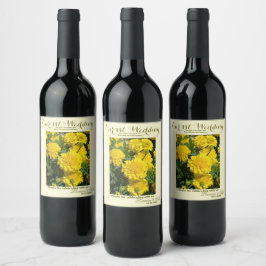 Die gelbe Narbe zum ersten Hochzeitstag Weinetikett