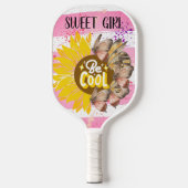 Die gelbe Sonnenblume ist eine angesagte, lebendig Pickleball Schläger (Vorderseite)