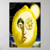 Die gelbe Zitronenfläche | AI Art Poster (Vorne)