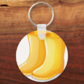 Die gelben Gummistiefel Schlüsselanhänger (Vorderseite)