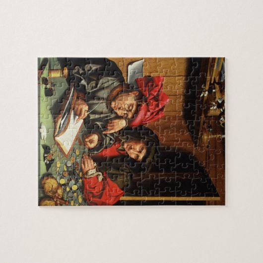 Die Geldgeber (Öl auf Eichenplatte) Puzzle (Horizontal)