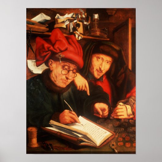 Die Geldverleiher nach Massys Poster (Vorne)