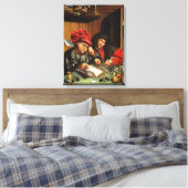 Die Geldverleiher (Öl auf Eichenplatten) Leinwanddruck (Insitu (Schlafzimmer))